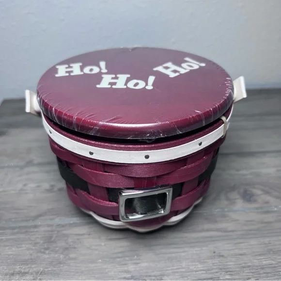 Longaberger NEW 1st Edition 2010 Santa Belly "Ho! Ho! Ho!" Basket Set Christmas - Picture 15 of 16